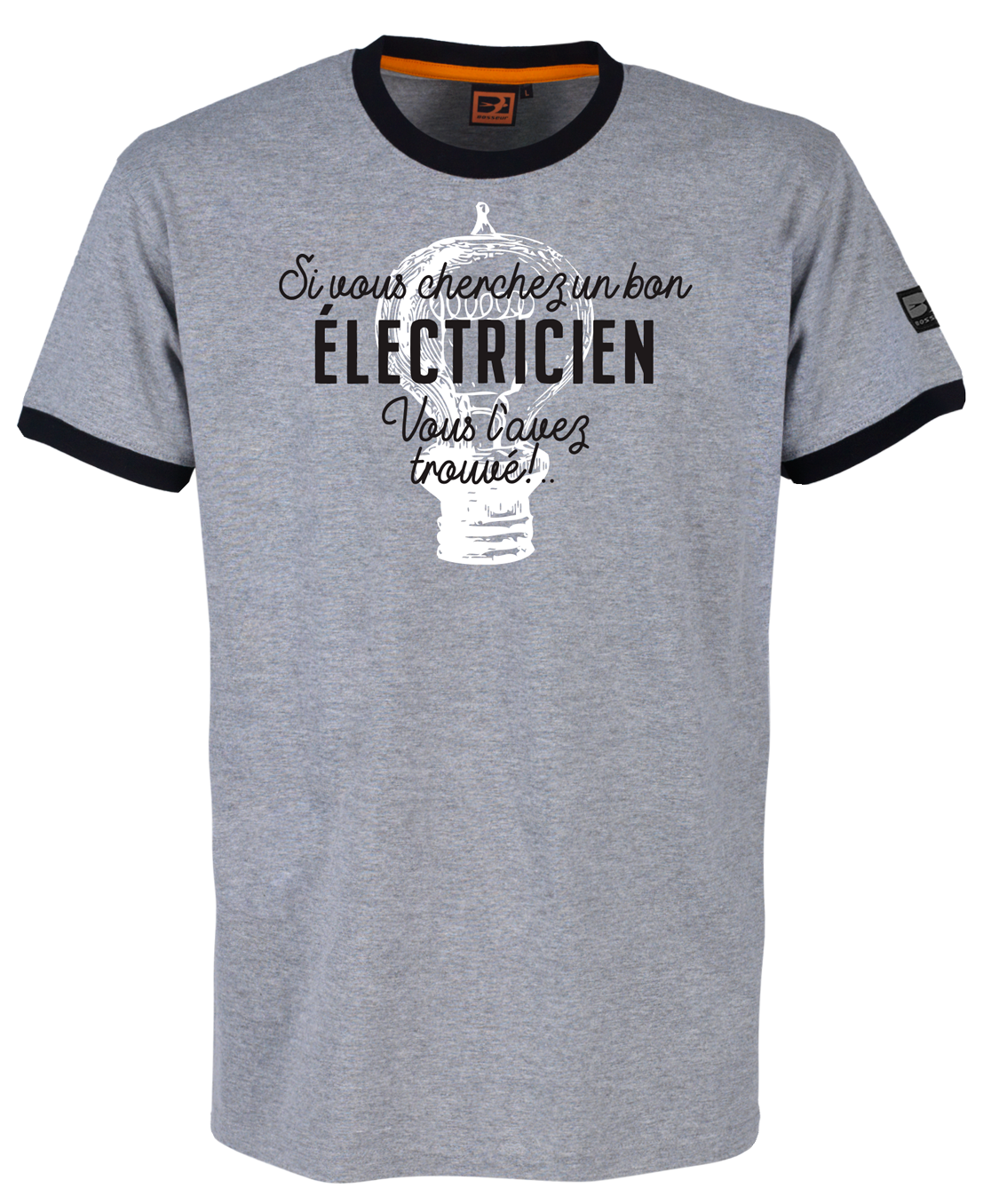 Tee-shirt Bosseur Métier Electricien -