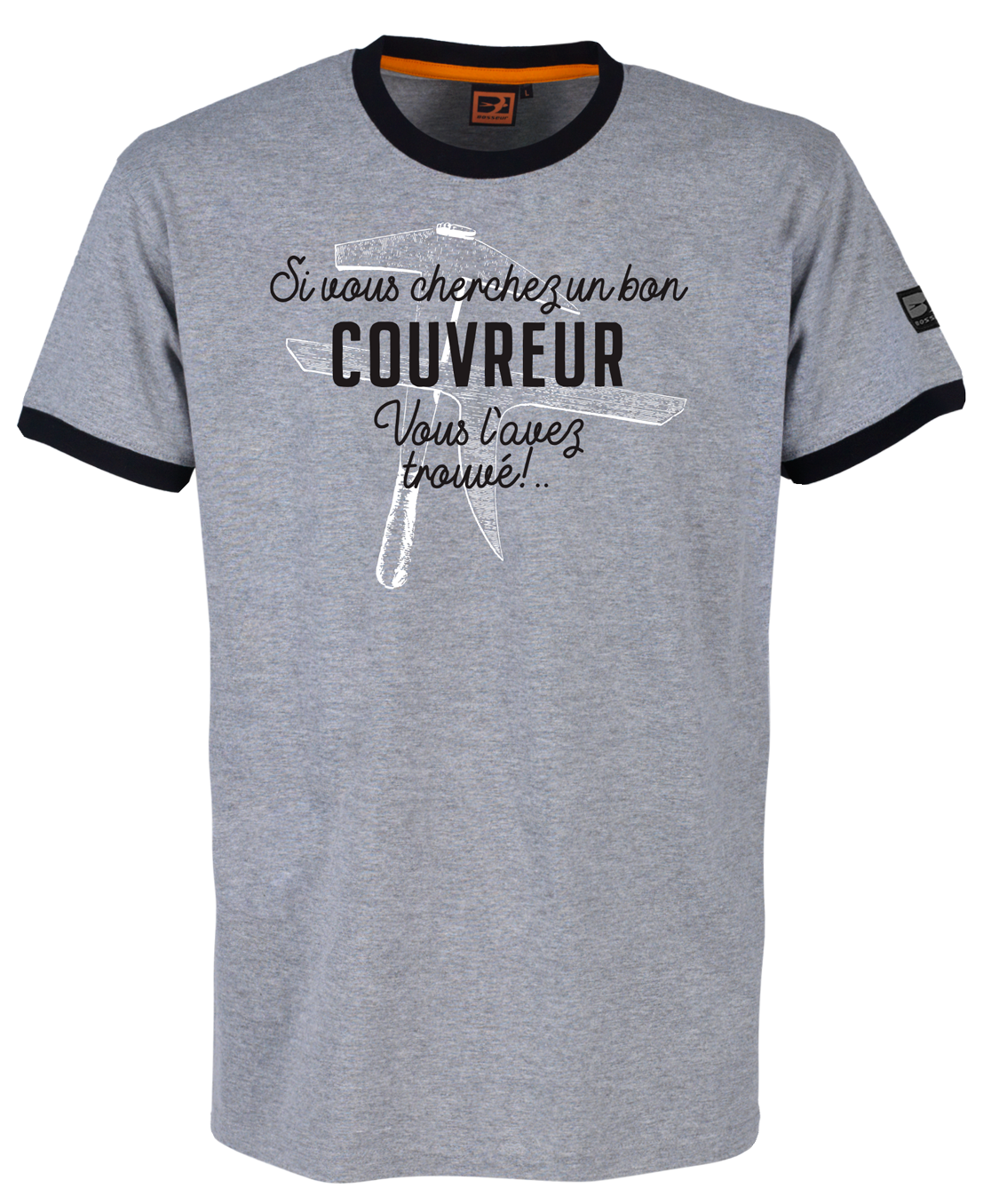 Tee-shirt Bosseur Métier Couvreur -
