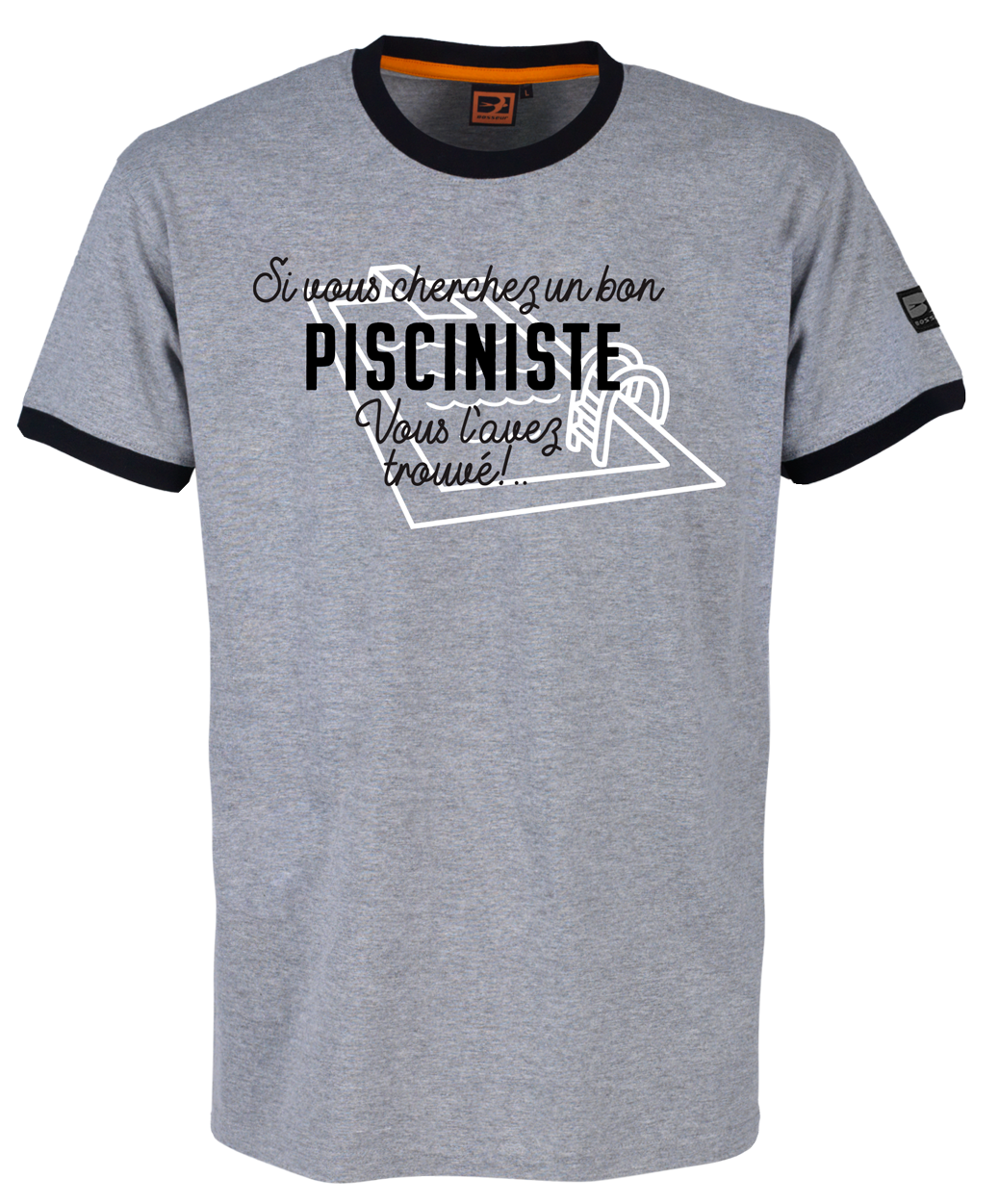 Tee-shirt Bosseur Métier Pisciniste -