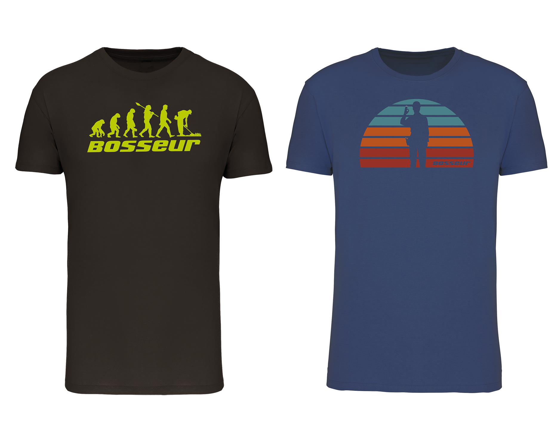 Lot 2 Tee-shirts Bosseur EVO. NATURE -