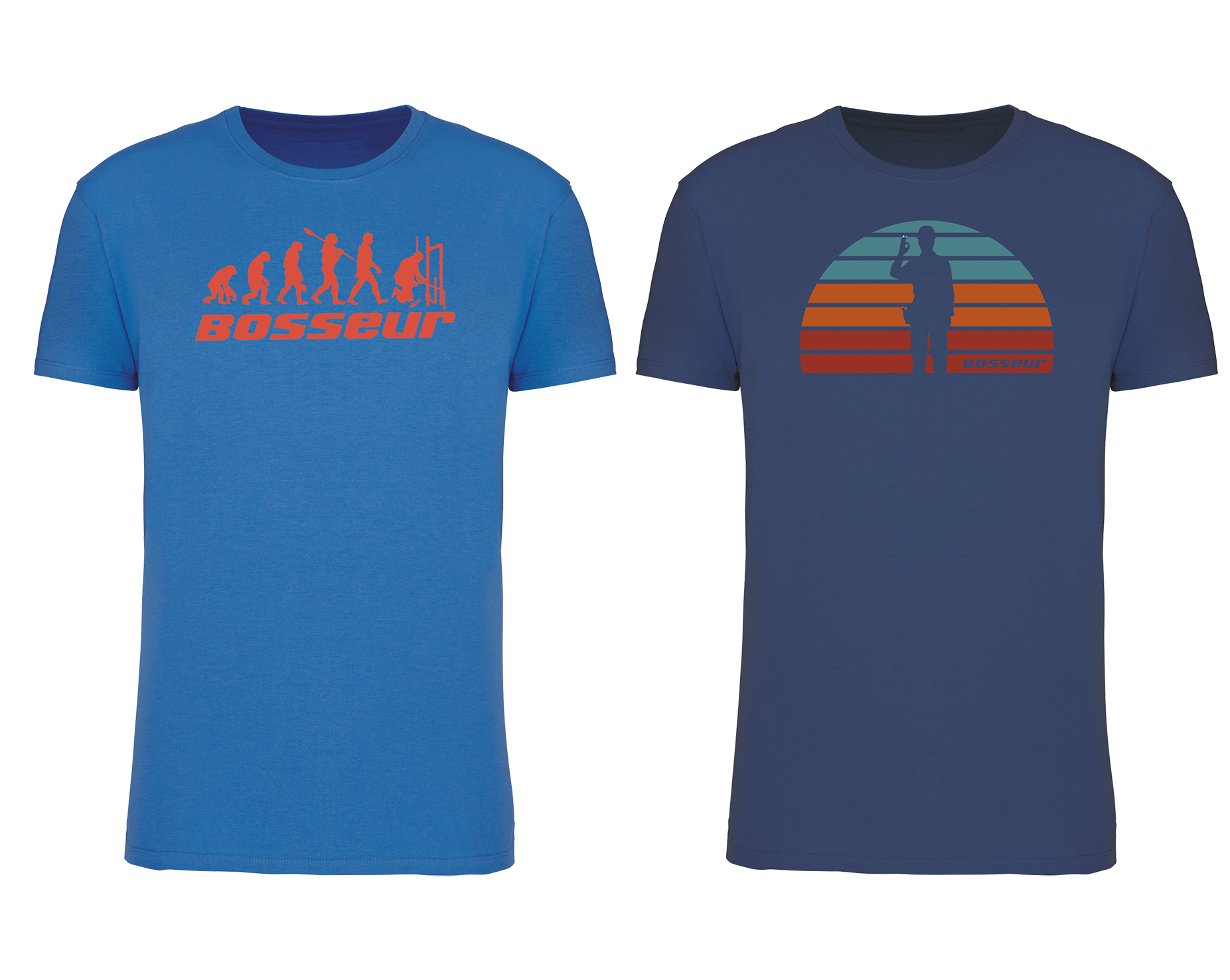 Lot 2 Tee-shirts Bosseur EVO. FLUIDE -