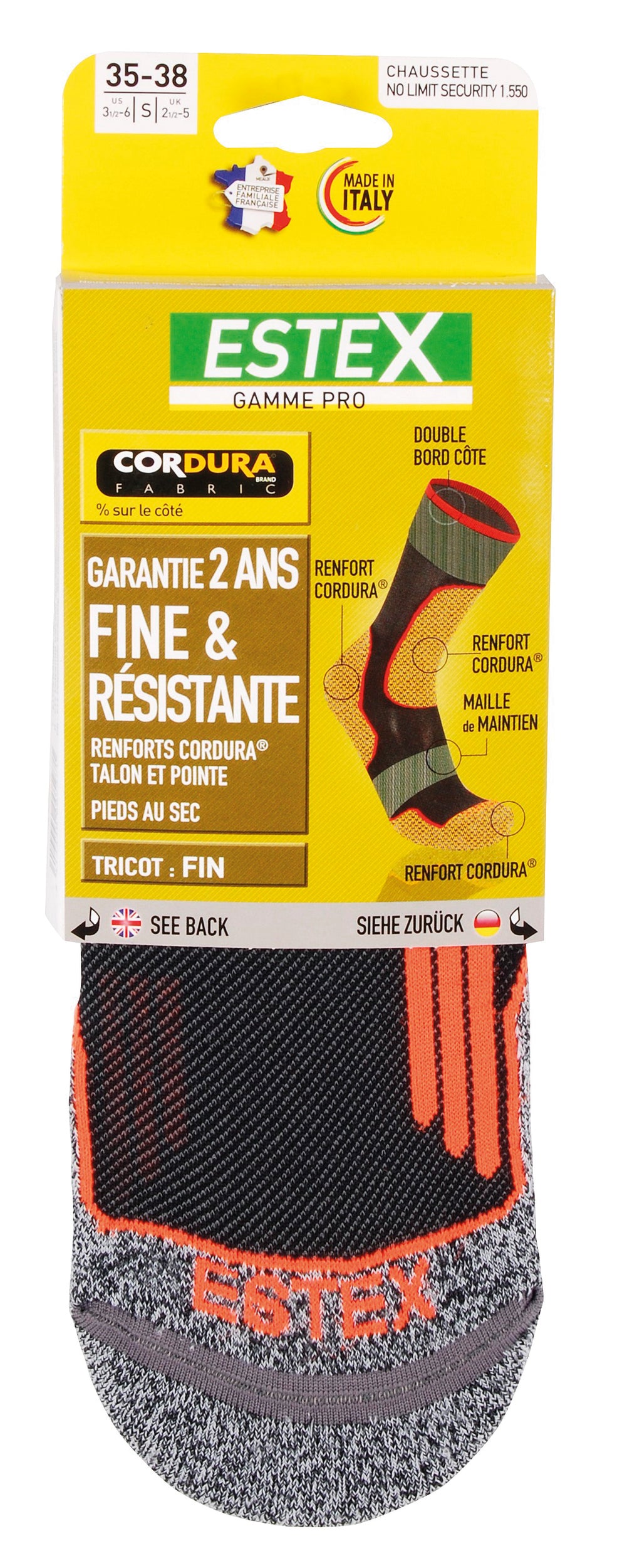 Chaussettes pour chaussures de sécurité Estex -
