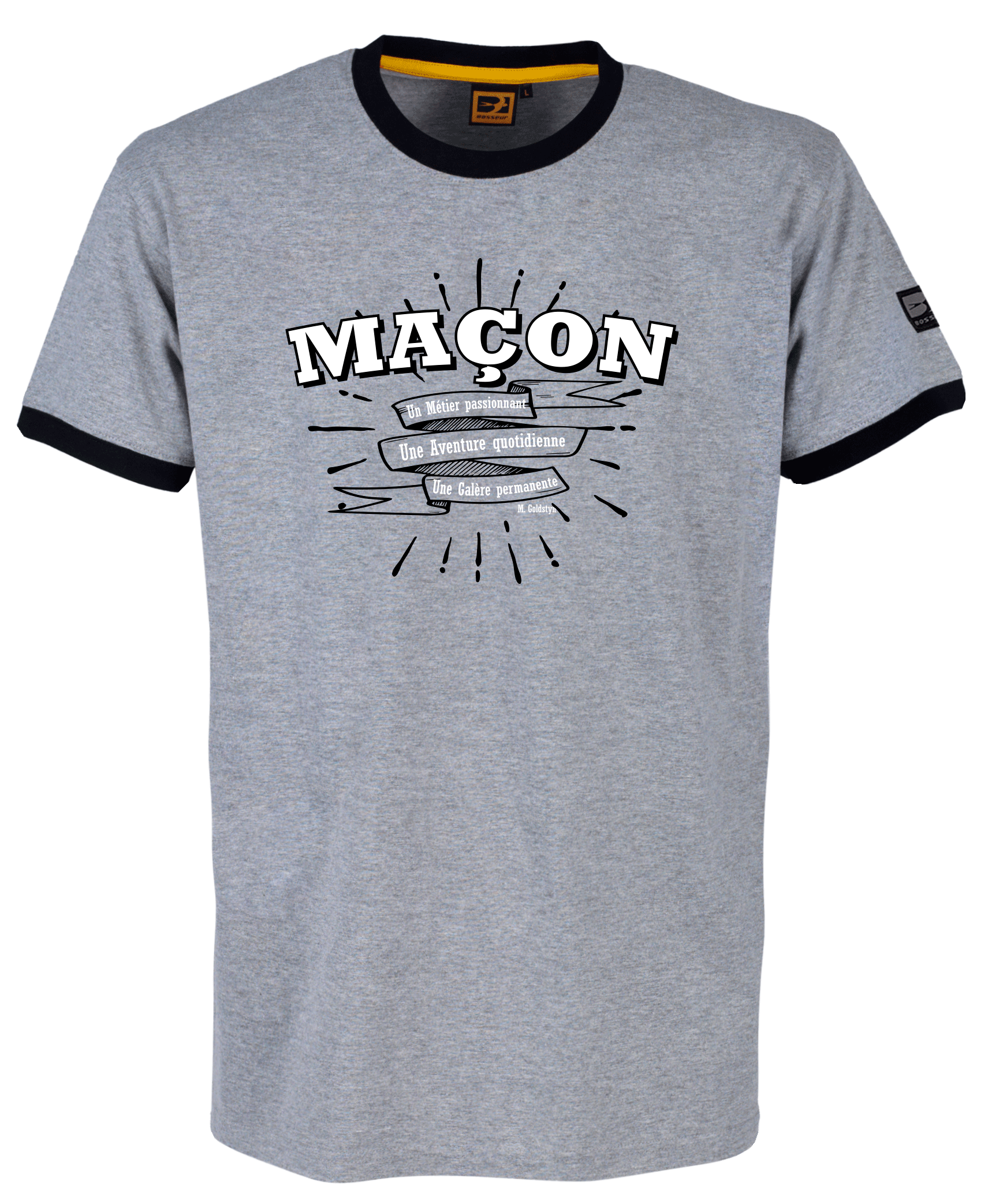 Lot de 2 tee-shirts Bosseur métier Maçon -
