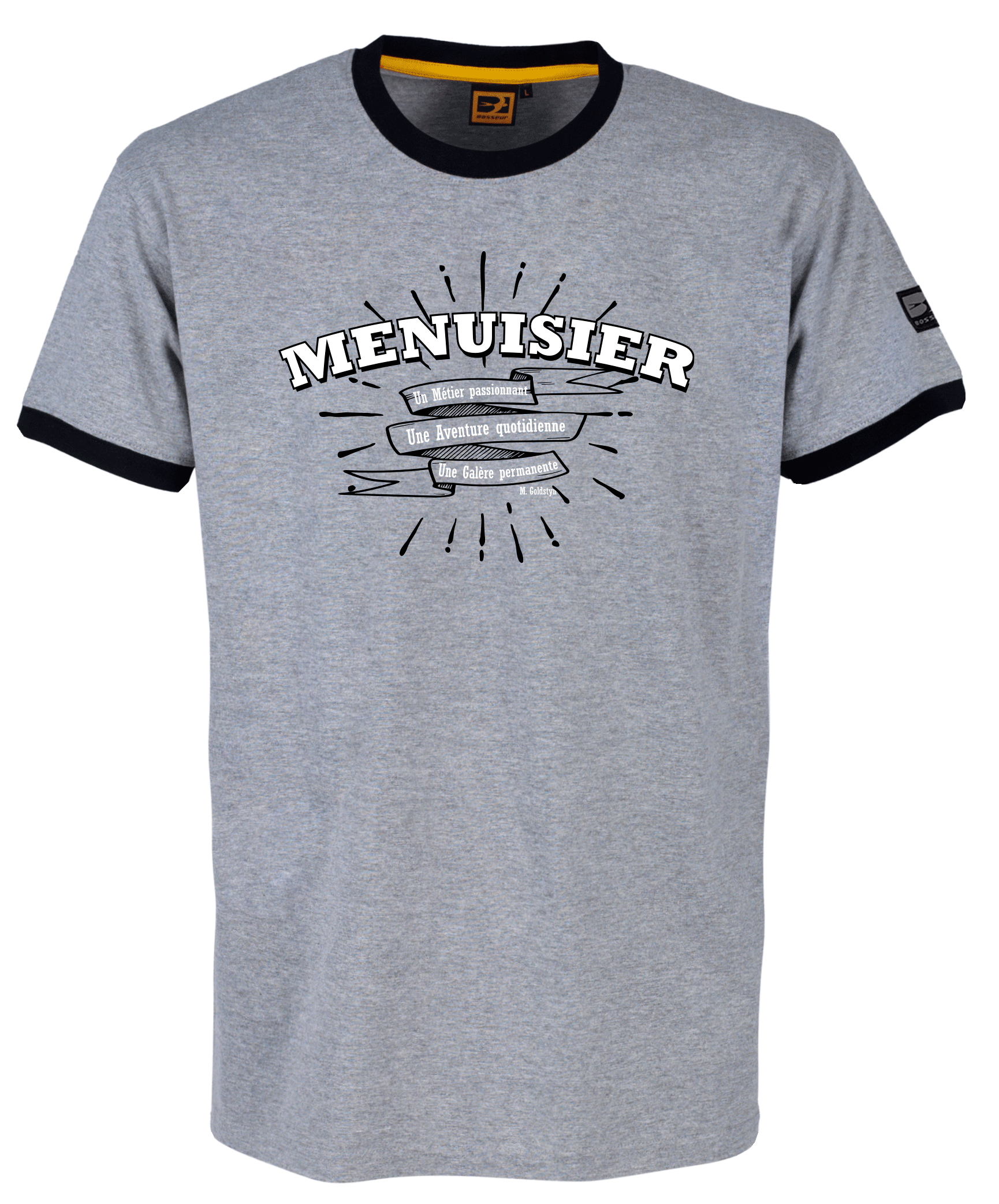 Lot de 2 tee-shirts Bosseur métier Menuisier -