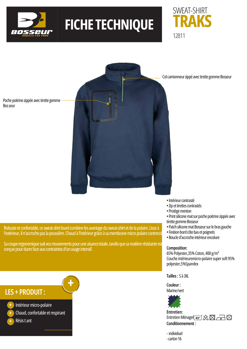 Sweat-shirt BOSSEUR Tracks