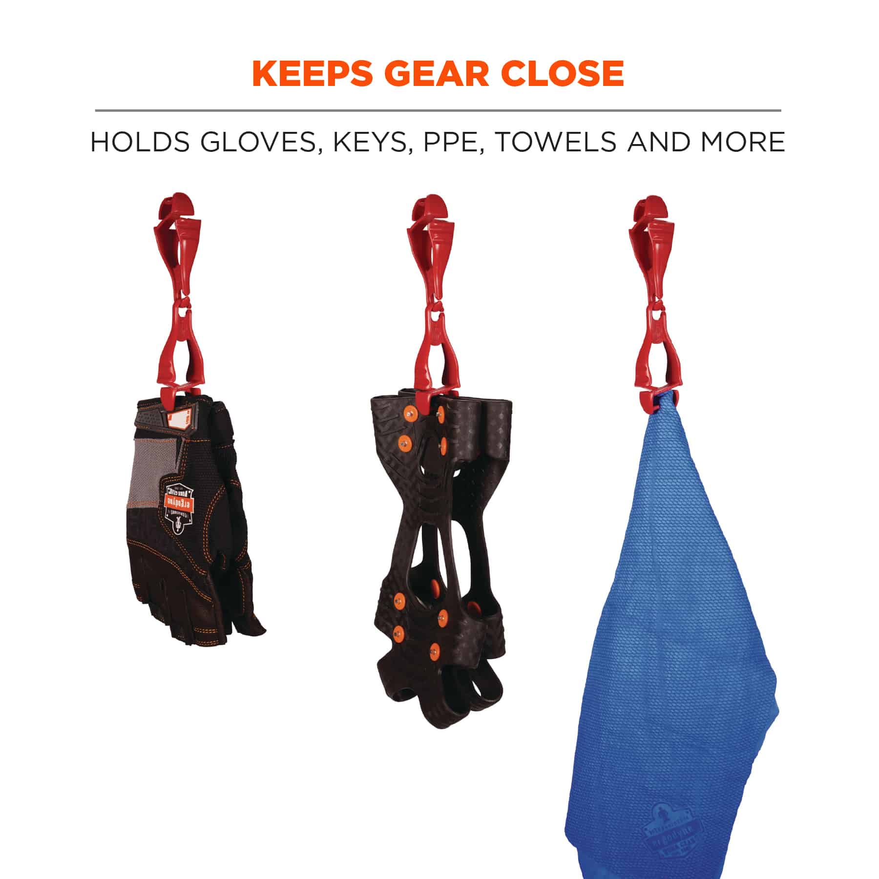 Porte-gants Squids avec double clips 3400 ERGODYNE -
