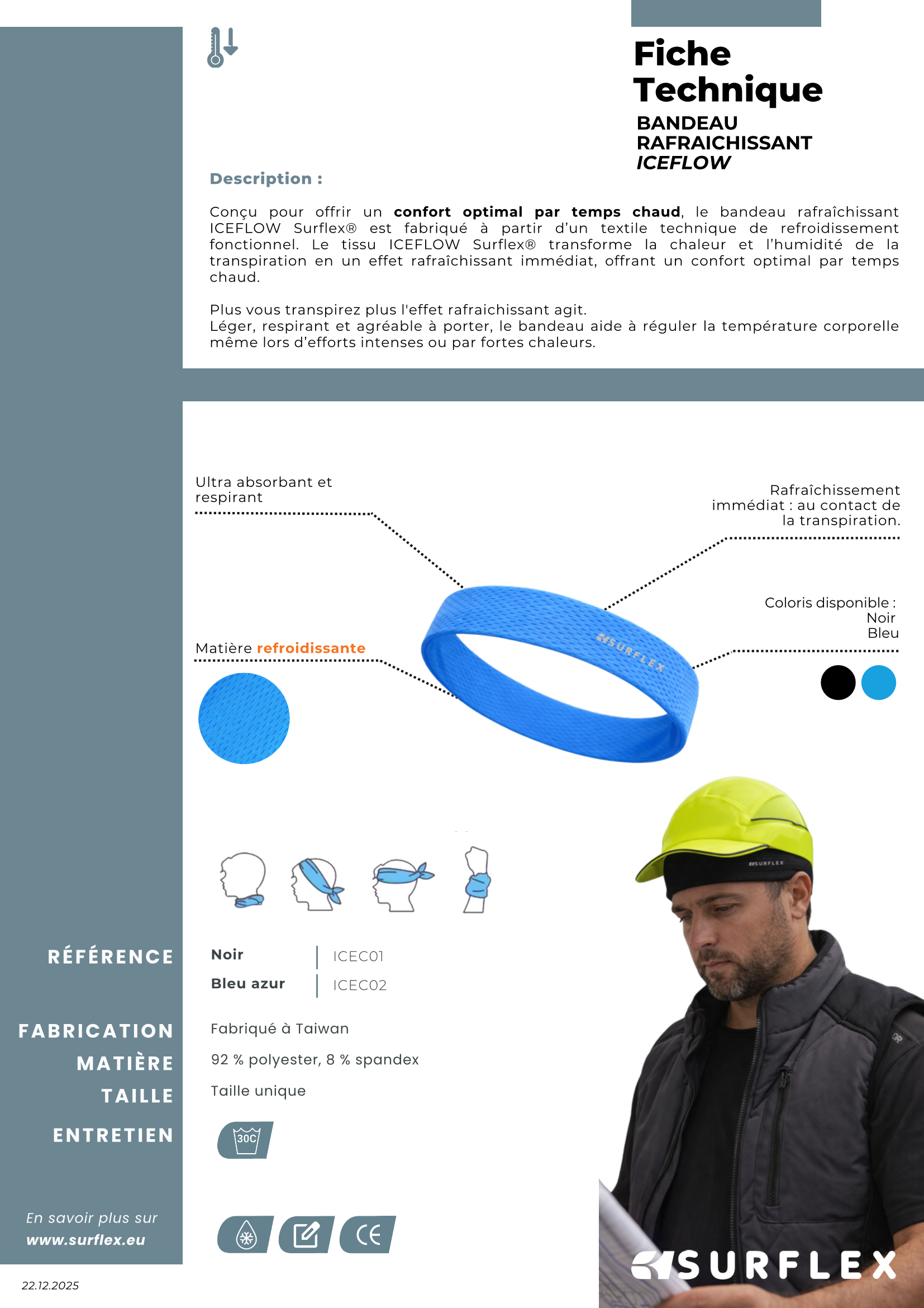 Bandeau de Rafraîchissement ICEFLOW SURFLEX