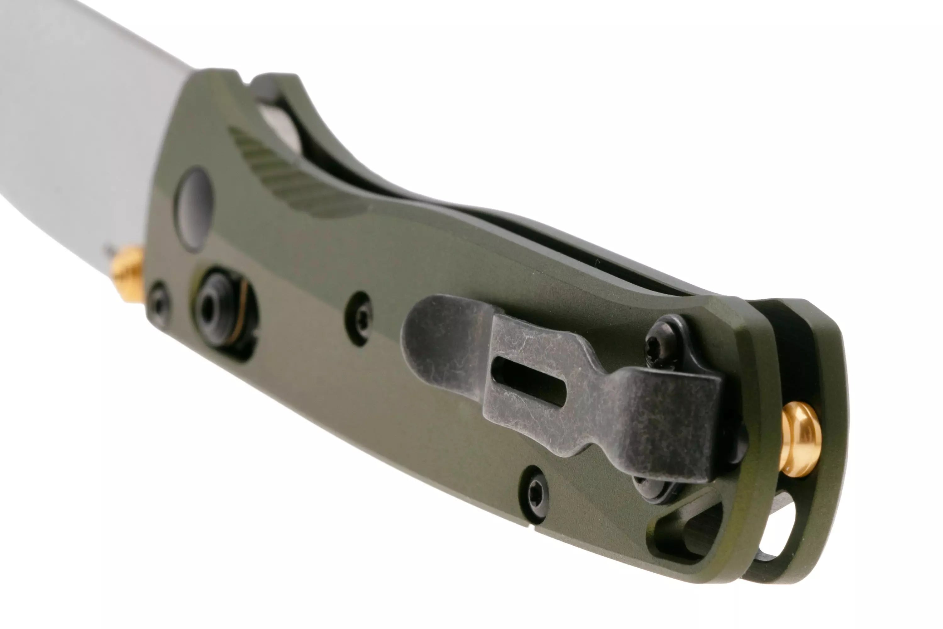 Couteau Mini Bugout 533SL-10 Manche Aluminium Vert Forêt BENCHMADE -
