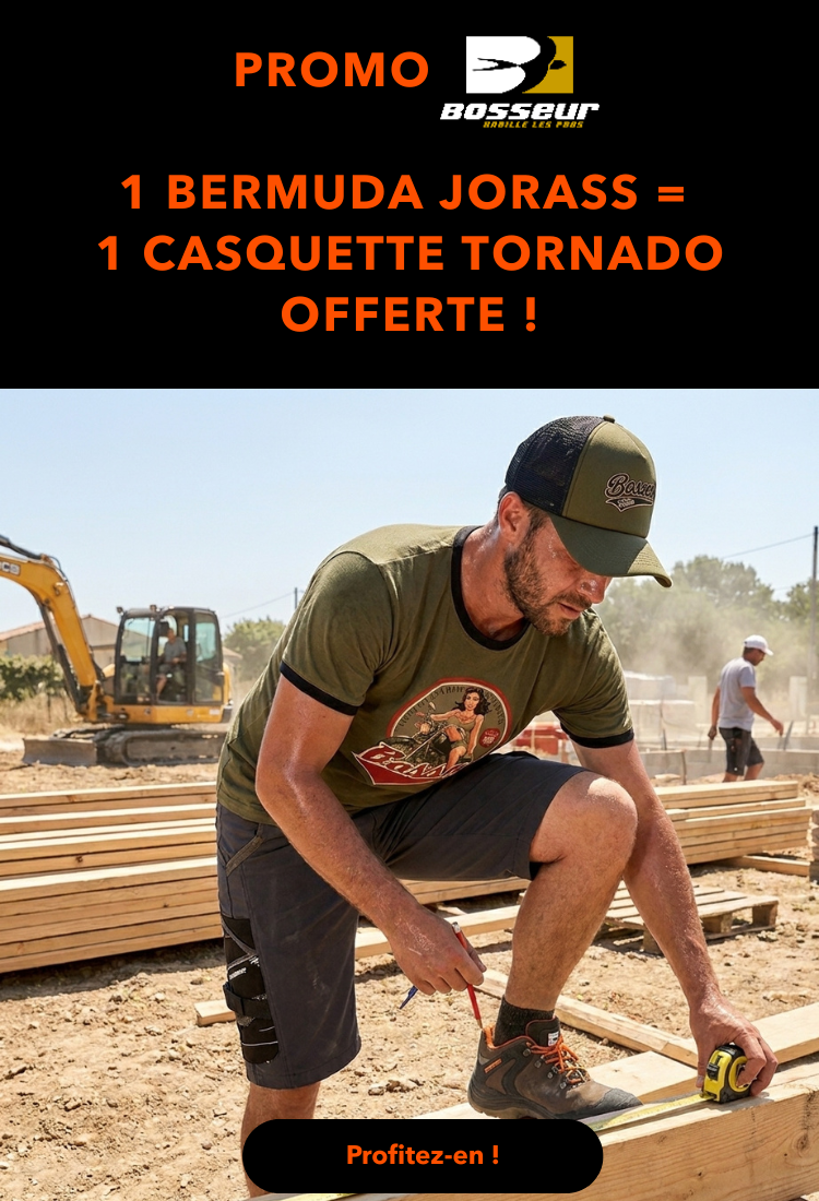 Promo Eté BOSSEUR : 1 Bermuda Jorass acheté = 1 Casquette Tornado OFFERTE ! -