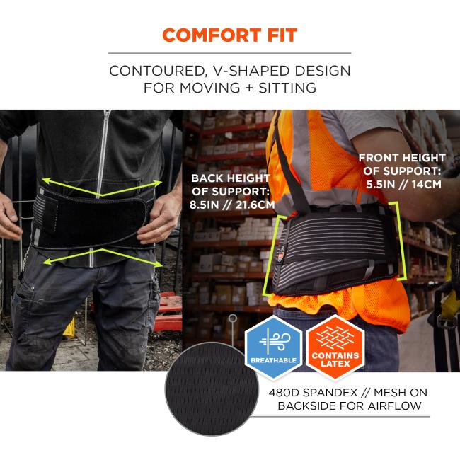 Ceinture lombaire ProFlex 1675 Ergodyne avec Pack de refroidissement et de réchauffement -
