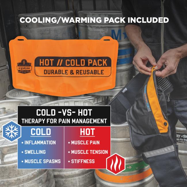 Ceinture lombaire ProFlex 1675 Ergodyne avec Pack de refroidissement et de réchauffement -