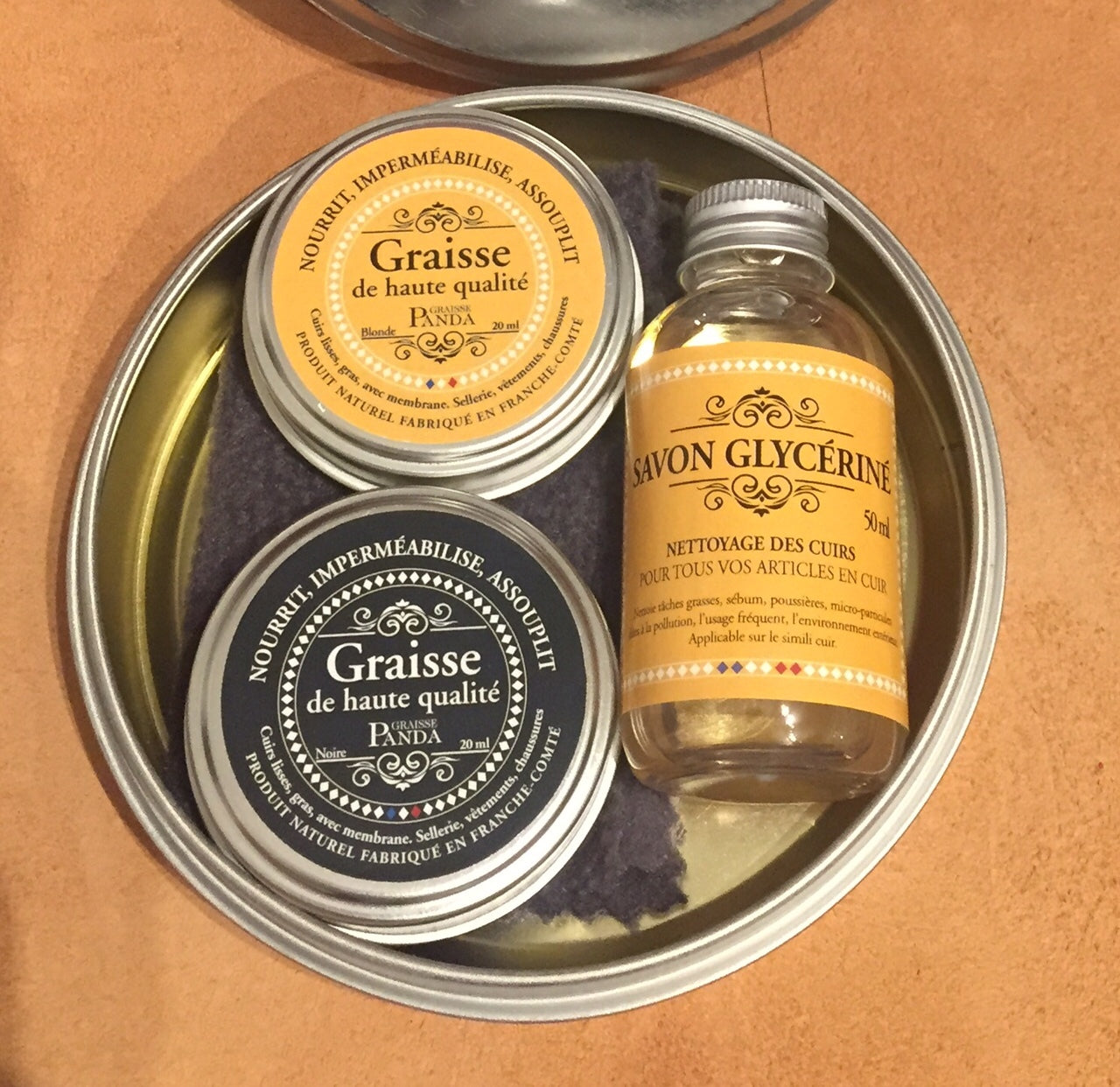 Coffret Entretien Cuir Motard - petit -