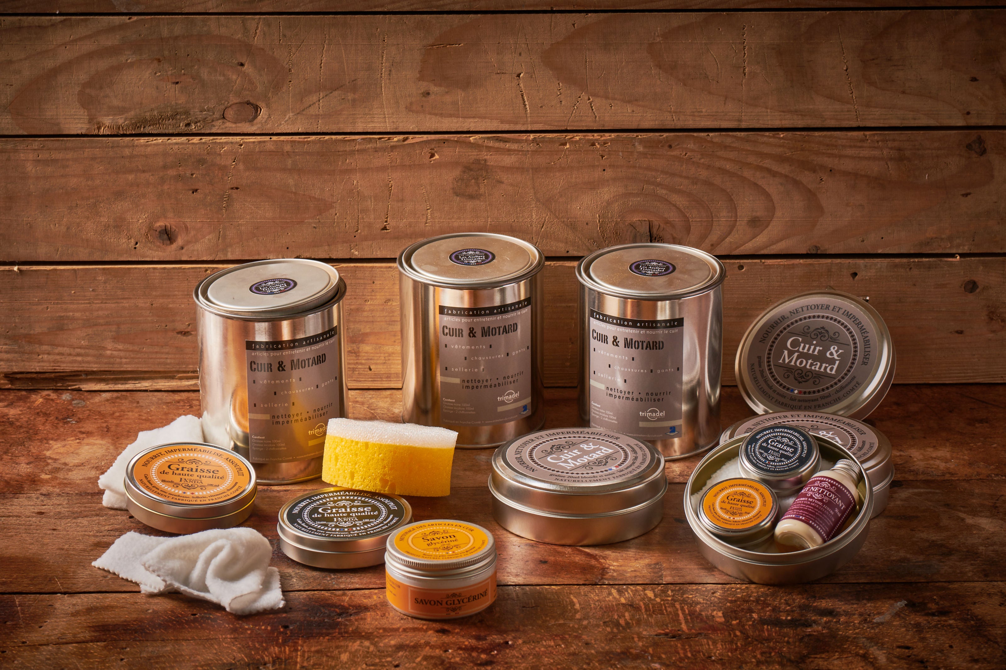 Coffret Entretien Cuir Motard - grand -