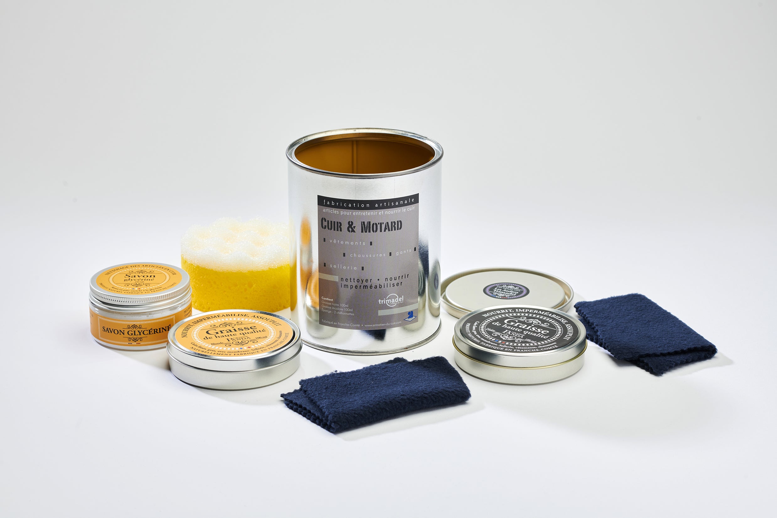 Coffret Entretien Cuir Motard - grand -