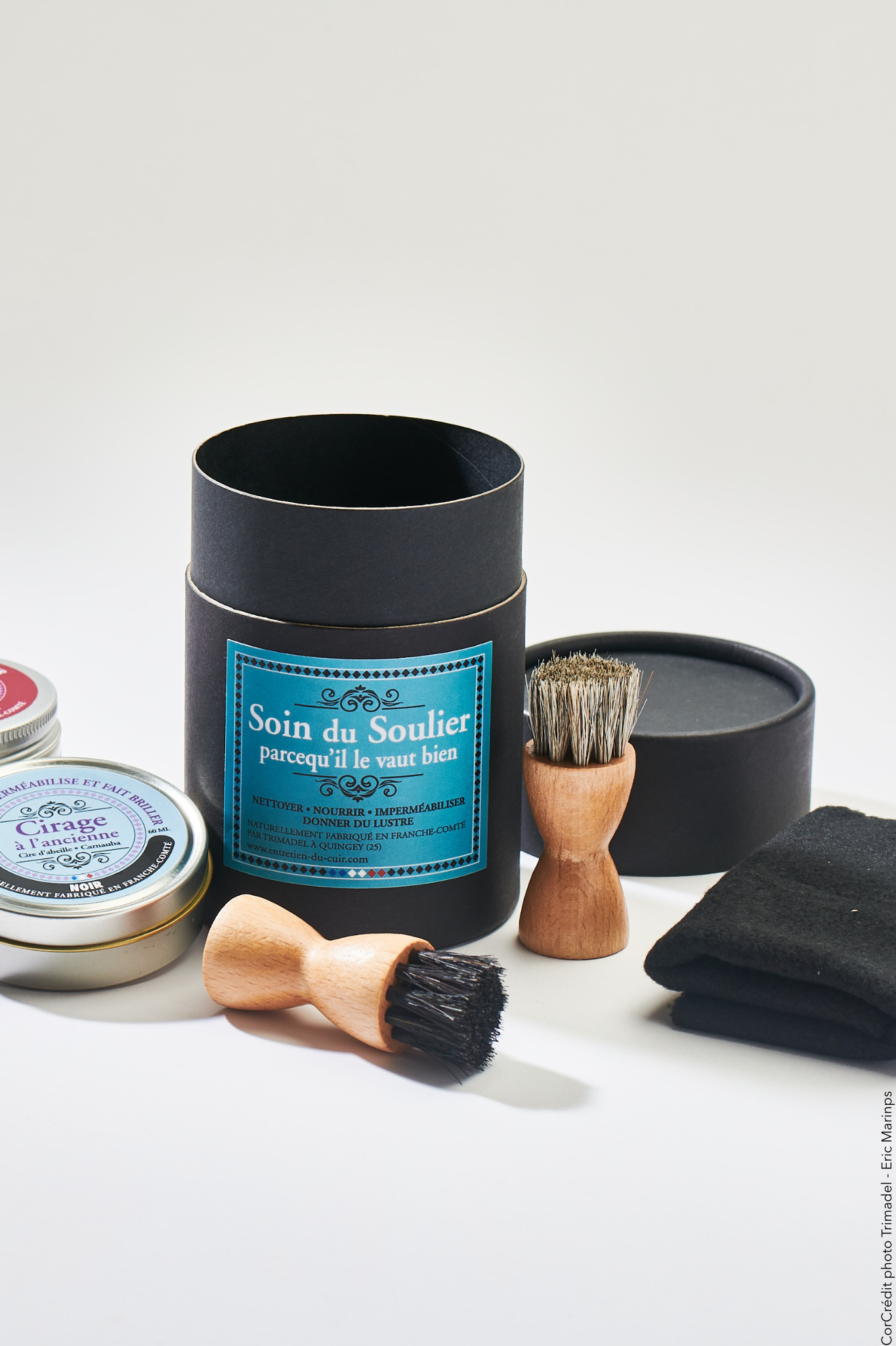 Coffret soin de la Chaussure de travail Cuir Noir -