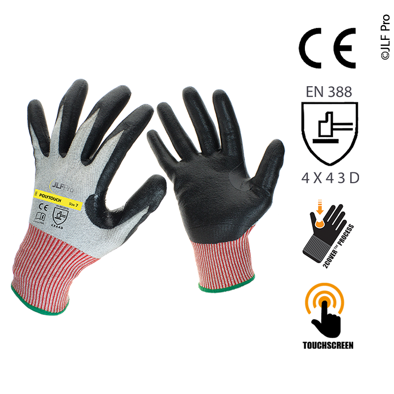 Gants polytouch protection coupures JLF PRO -