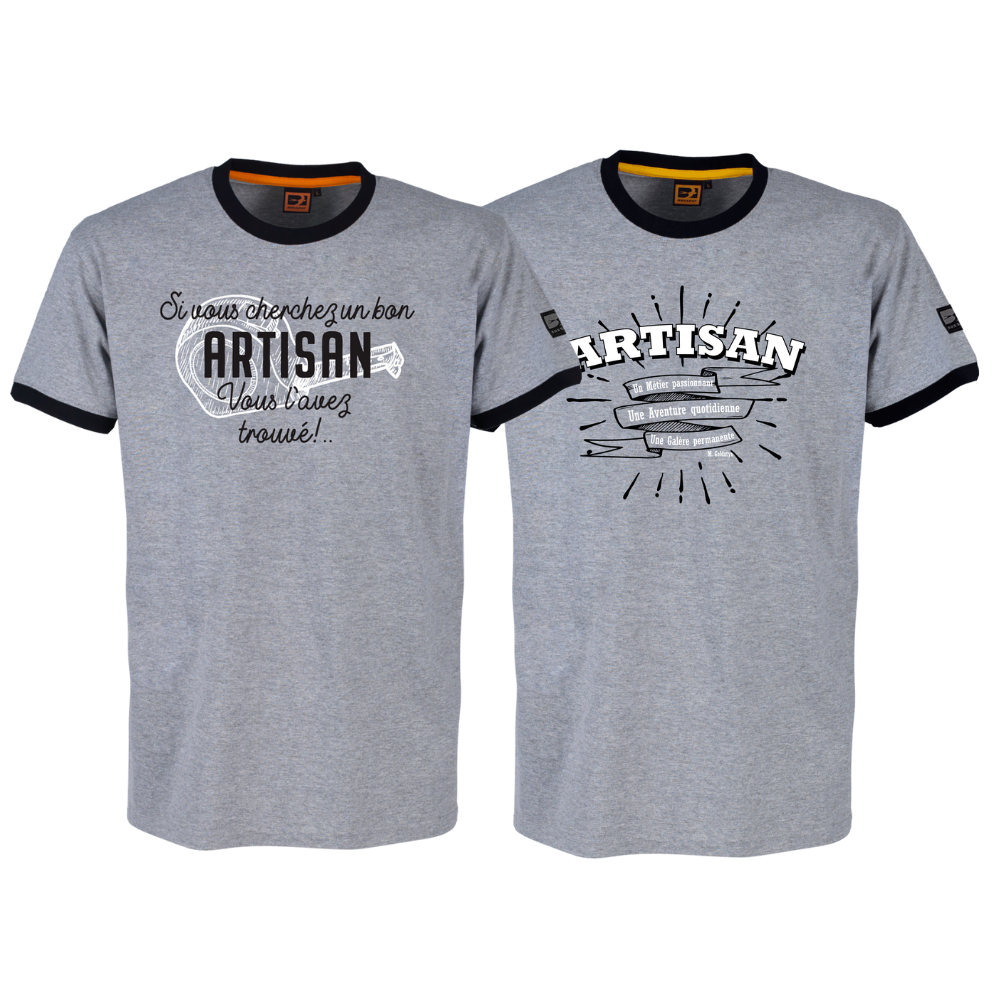 Lot de 2 tee-shirts Bosseur métier Artisan -
