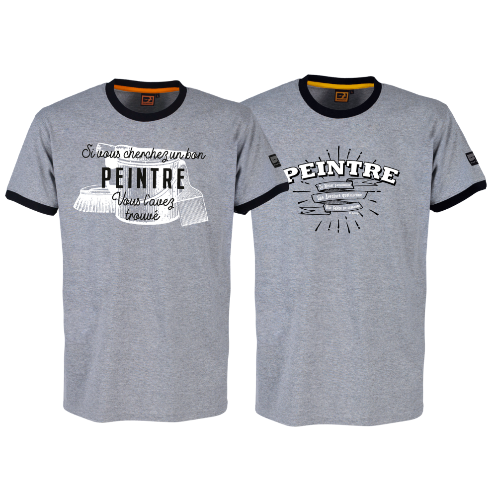 Lot de 2 tee-shirts Bosseur métier Peintre -