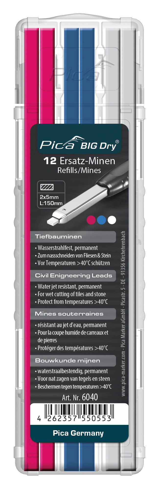 Mines de rechange PICA Big Dry marker 6040 -