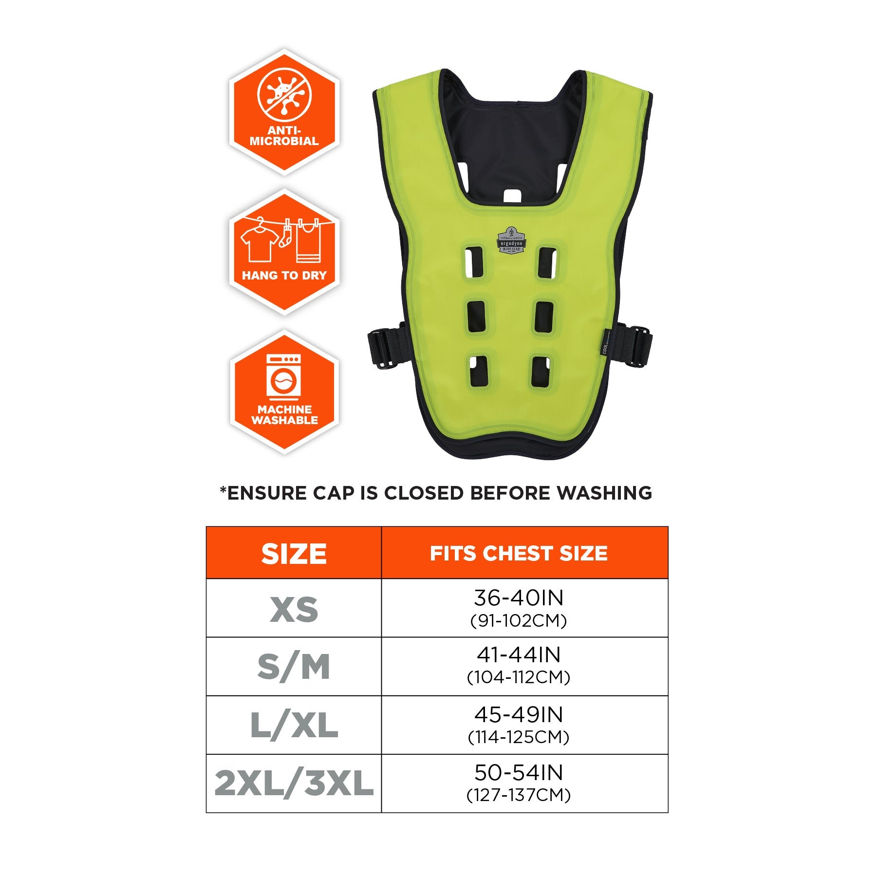 Gilet rafraichissant évaporation sèche Chill-Its 6684 ERGODYNE -