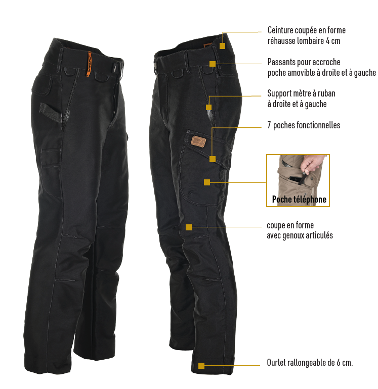 Pantalon technique BOSSEUR Harpoon Metallo -