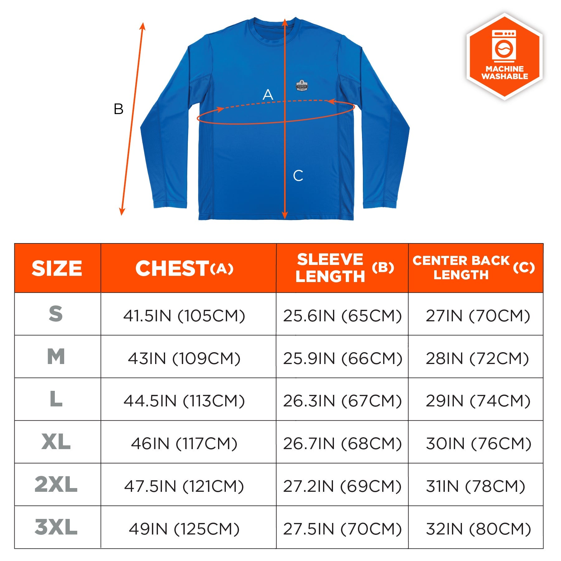 Tee-shirt rafraichissant manches longues protection UPF 50+ Chill-Its 6689 ERGODYNE -