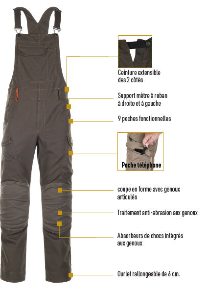 Salopette technique BOSSEUR Zag Homme -