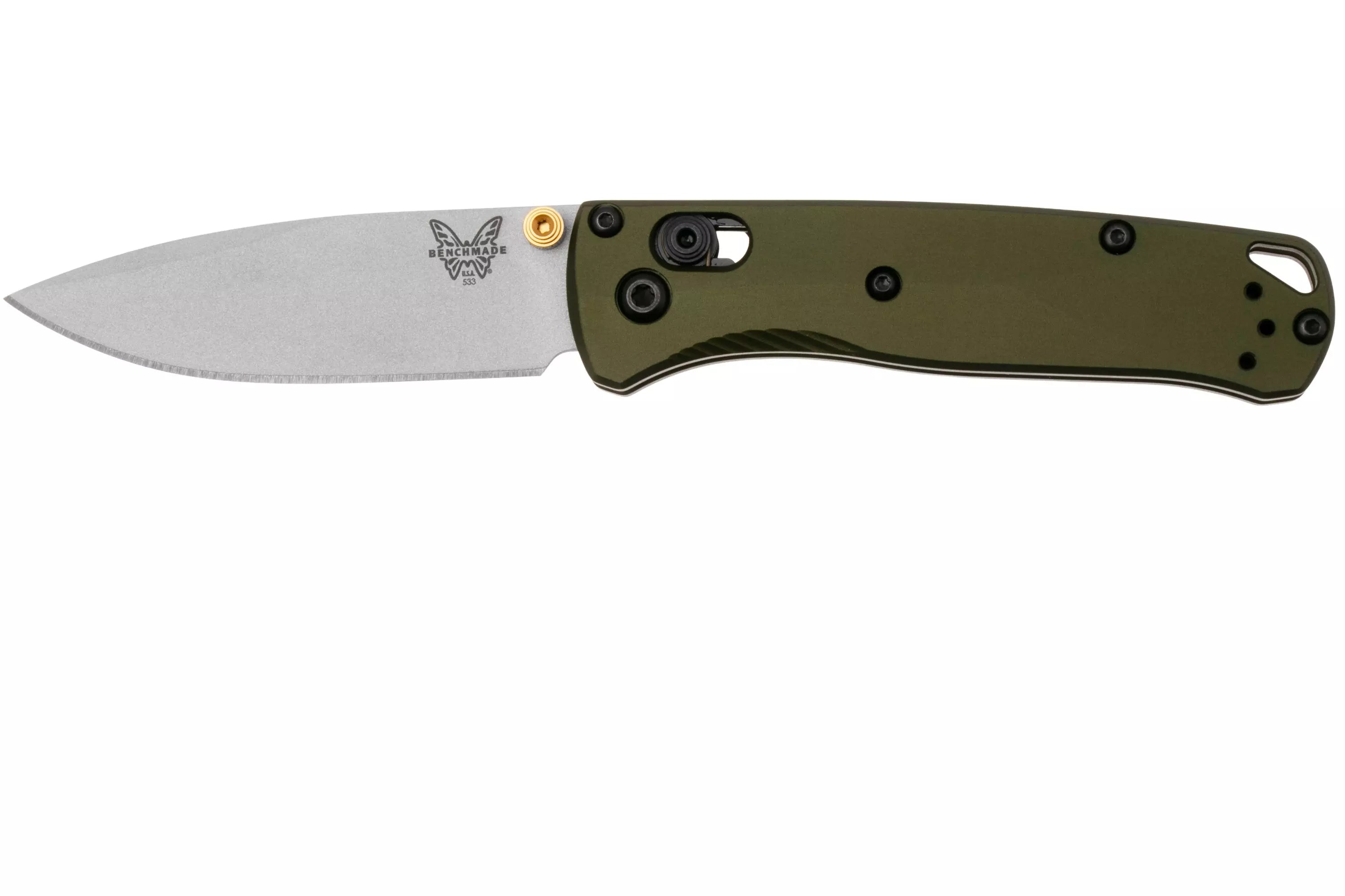 Couteau Mini Bugout 533SL-10 Manche Aluminium Vert Forêt BENCHMADE - 