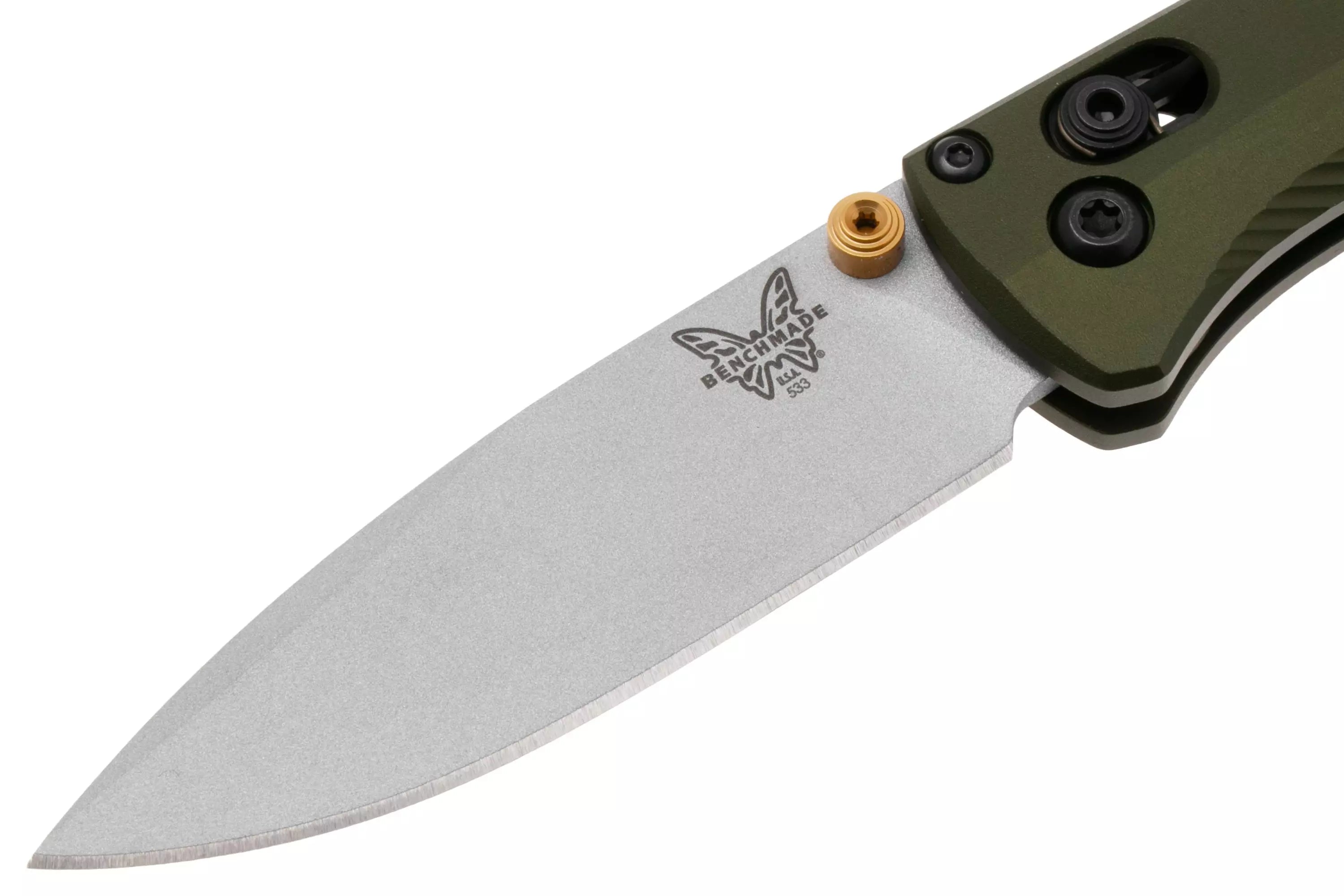 Couteau Mini Bugout 533SL-10 Manche Aluminium Vert Forêt BENCHMADE - 