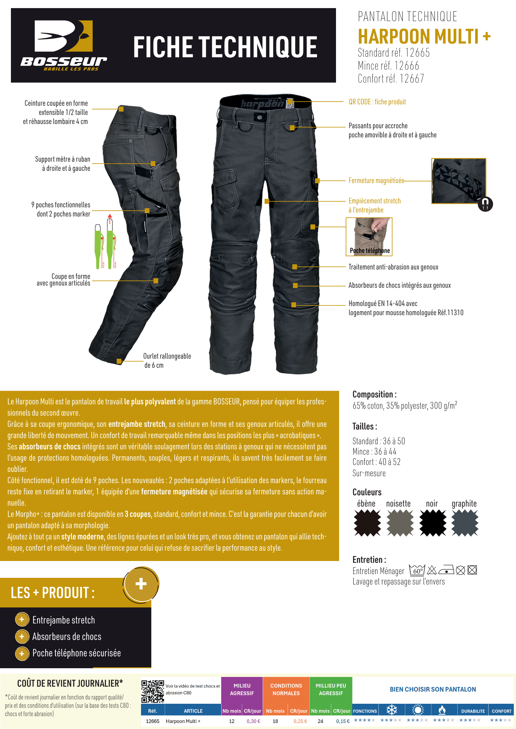 Pantalon technique BOSSEUR Harpoon Multi+ - 