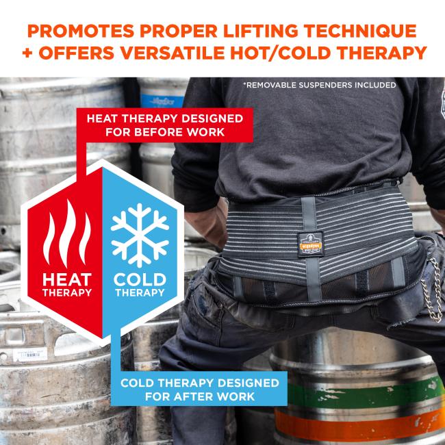 Ceinture lombaire ProFlex 1675 Ergodyne avec Pack de refroidissement et de réchauffement