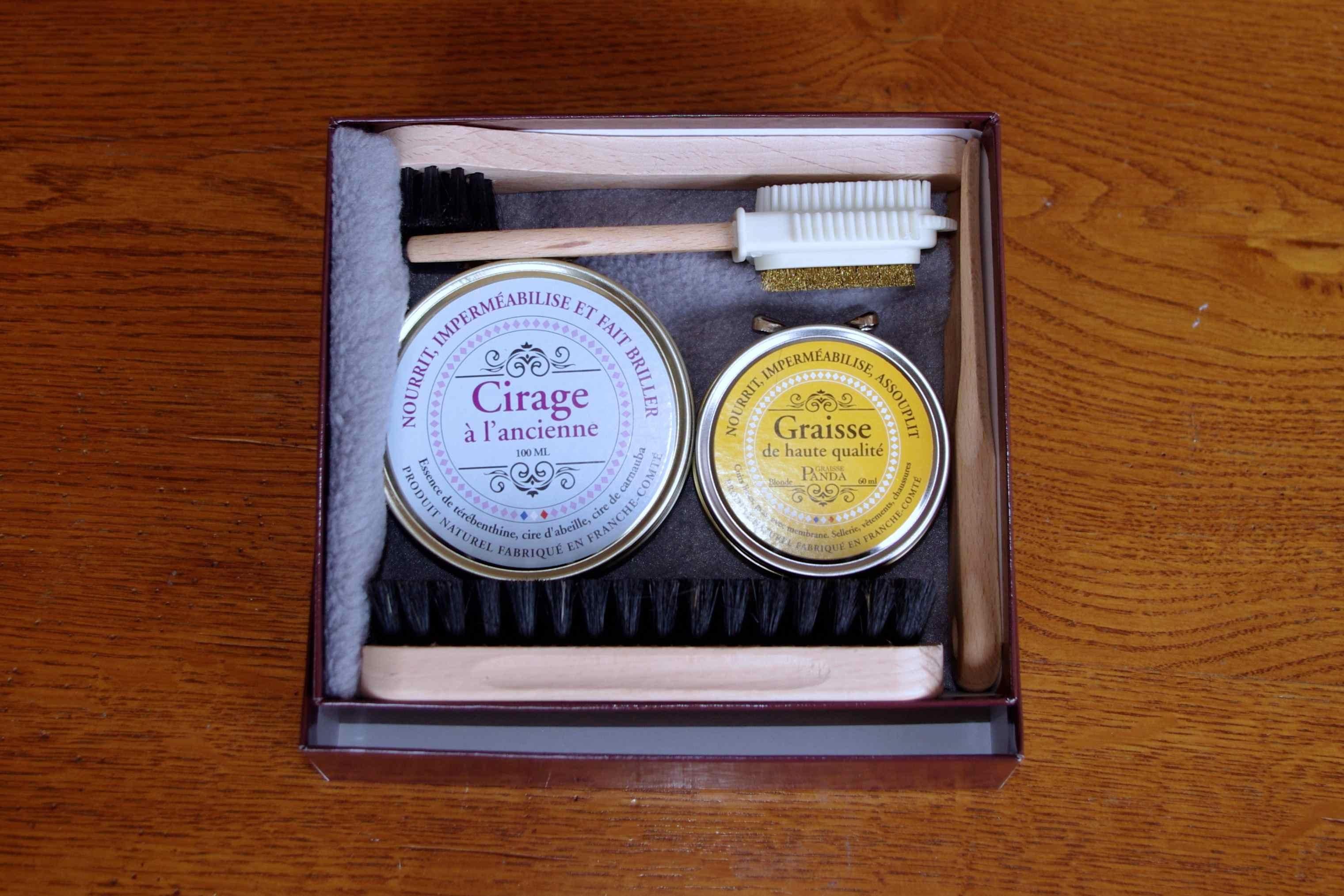 Coffret Entretien Cuir Chaussures Bottes - 