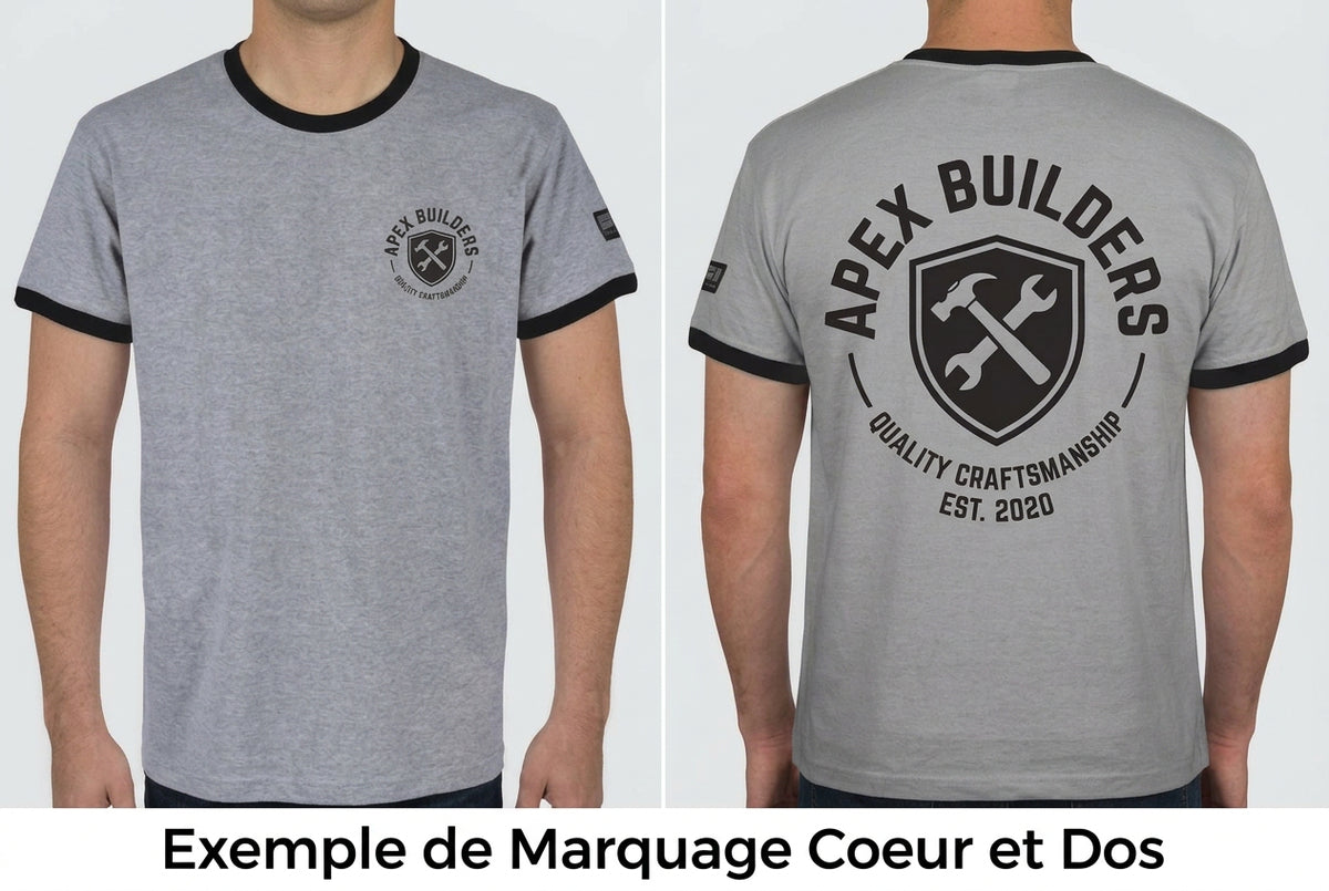 Pack [BOSSEUR à Votre Marque] 12 Tee-shirts Marines [Marquage OFFERT]