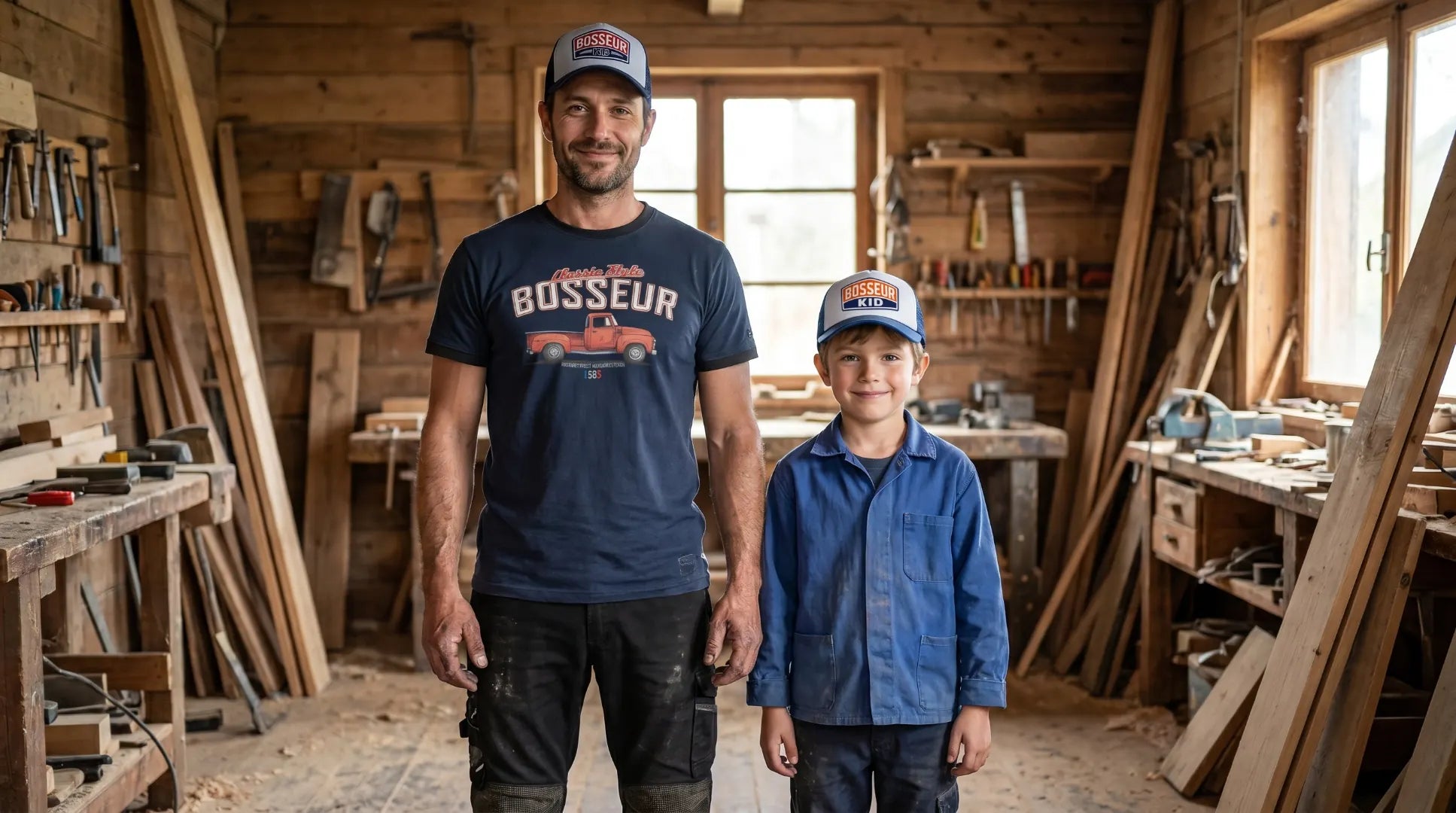 Promo Fête des Pères BOSSEUR : 3 Tee-shirts + 1 Casquette = 1 Casquette Enfant OFFERTE