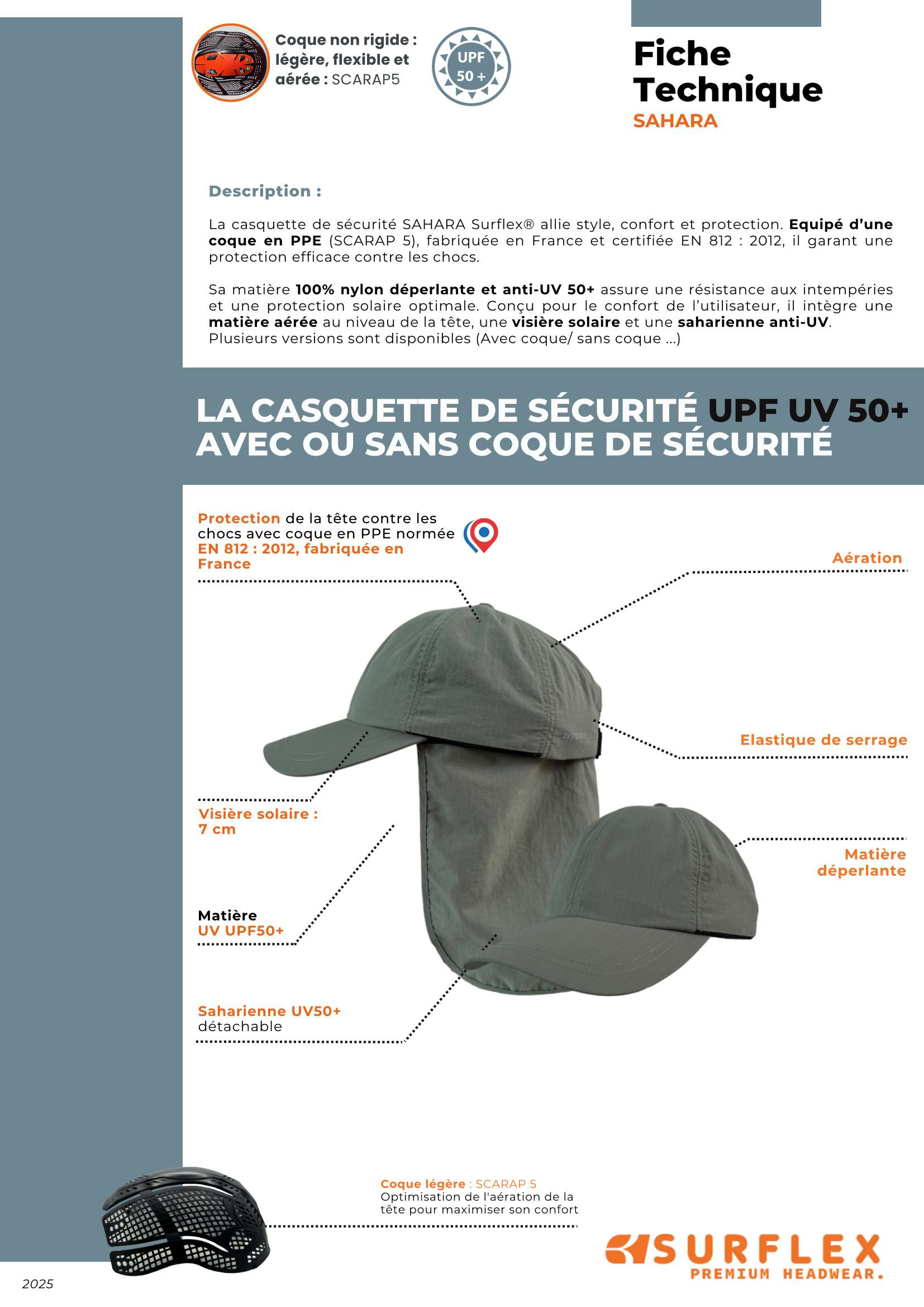 Casquette Sahara 07 SURFLEX