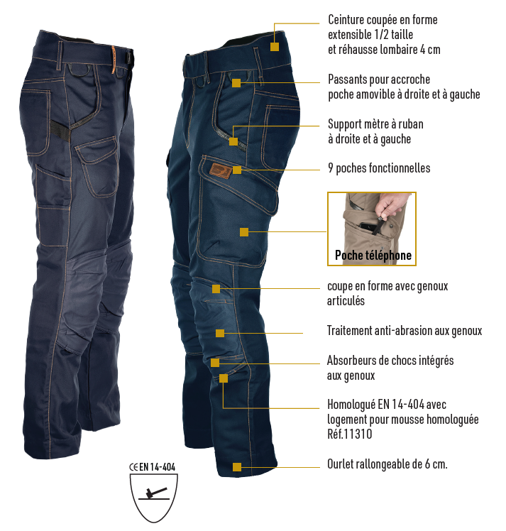 Pantalon technique Bosseur HARPOON MULTI ELECTRO