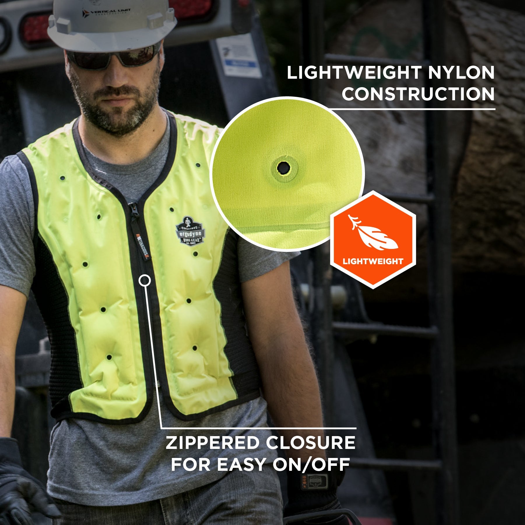 Gilet rafraichissant évaporation sèche fermeture éclair Chill-Its 6685 ERGODYNE - 