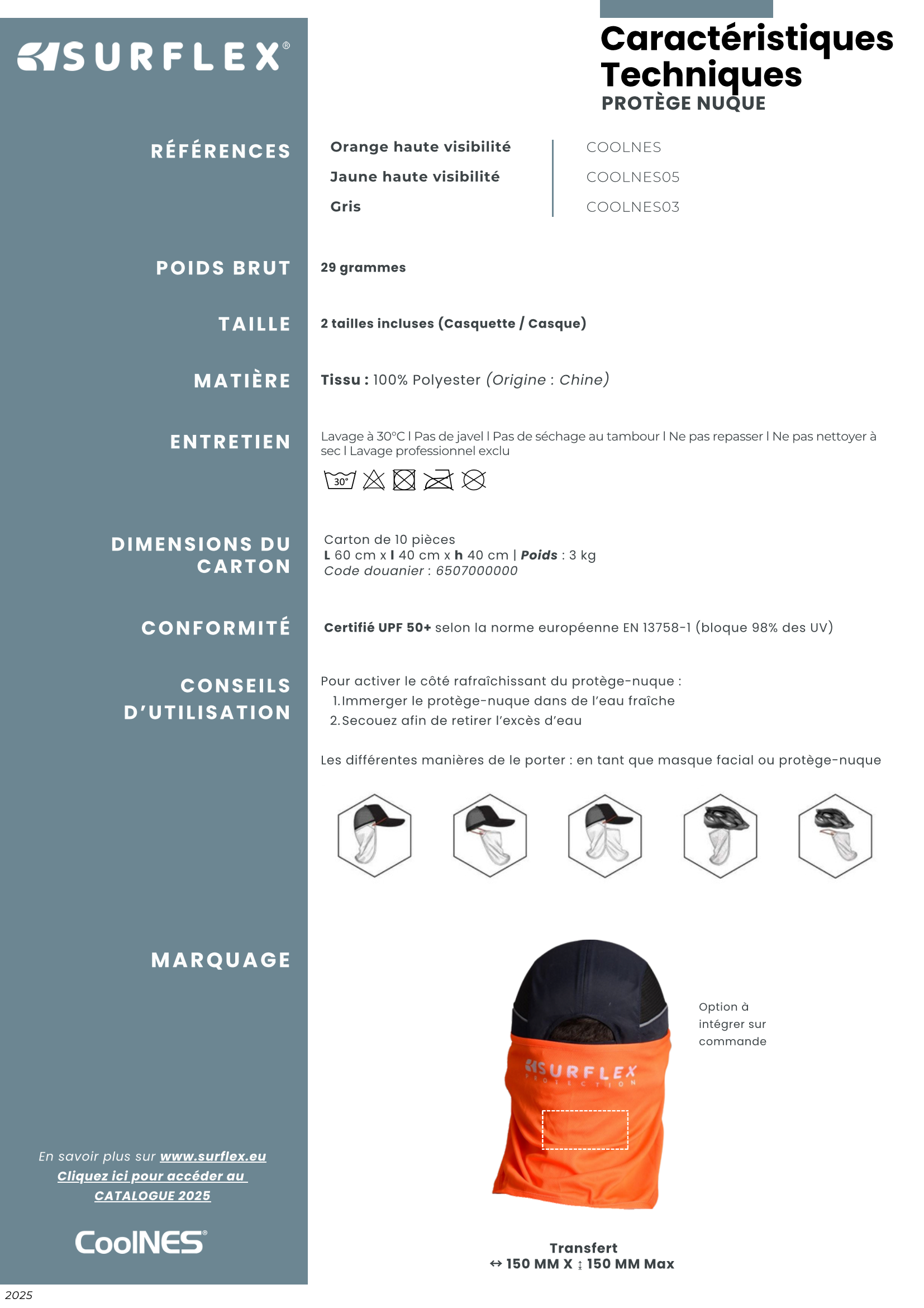 Protège-nuque COOLNESS SURFLEX
